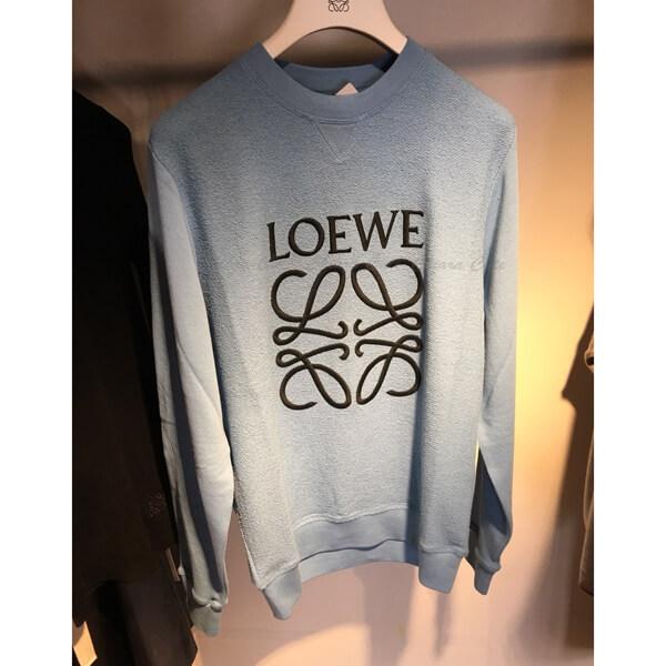 【18AW NEW】LOEWE ロエベ トレーナー 偽物_women/Anagram Sweatshirt スウェット/ブルーH616337W01232